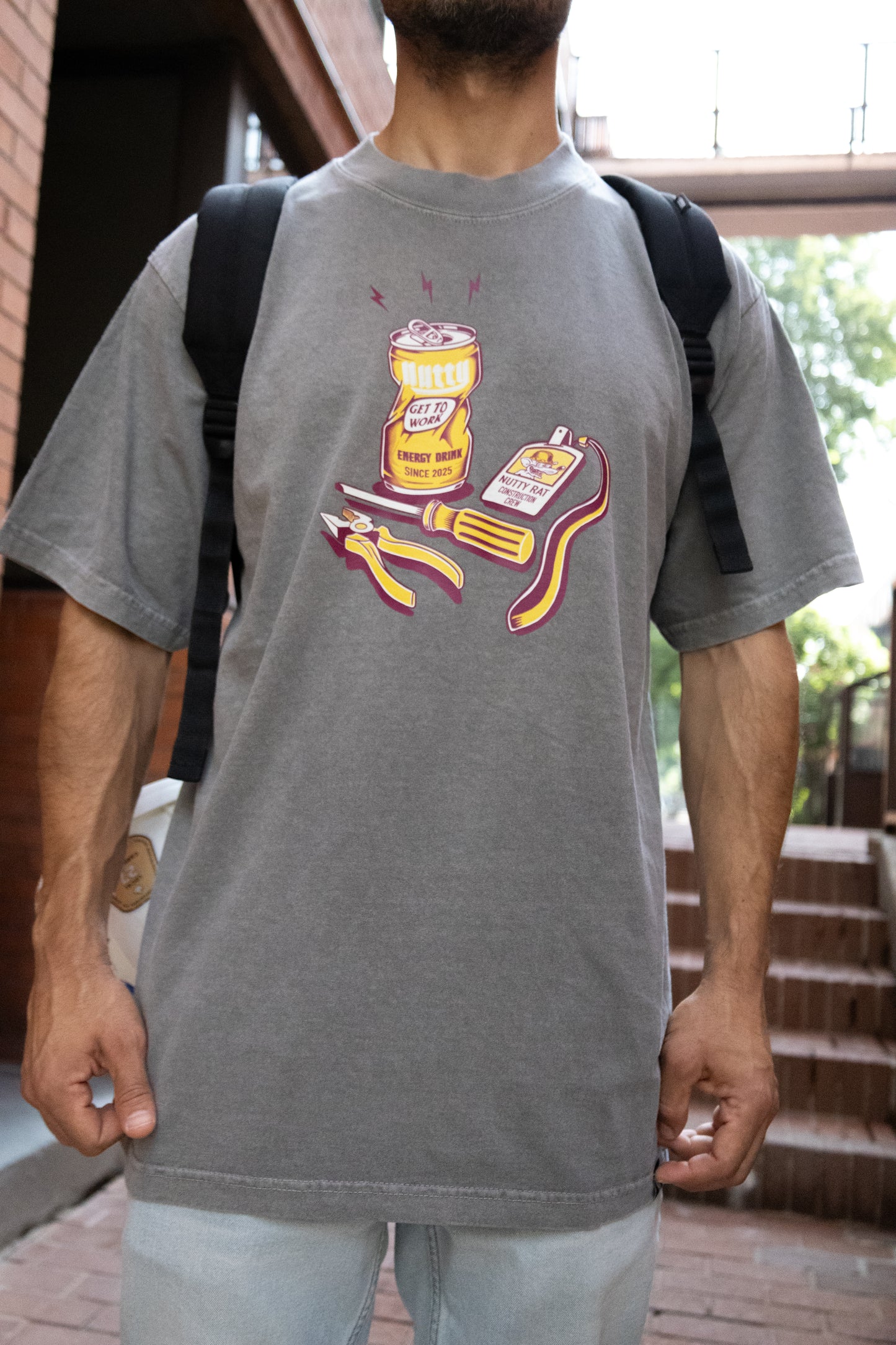 Nutty Energy Drink Cement T-Shirt