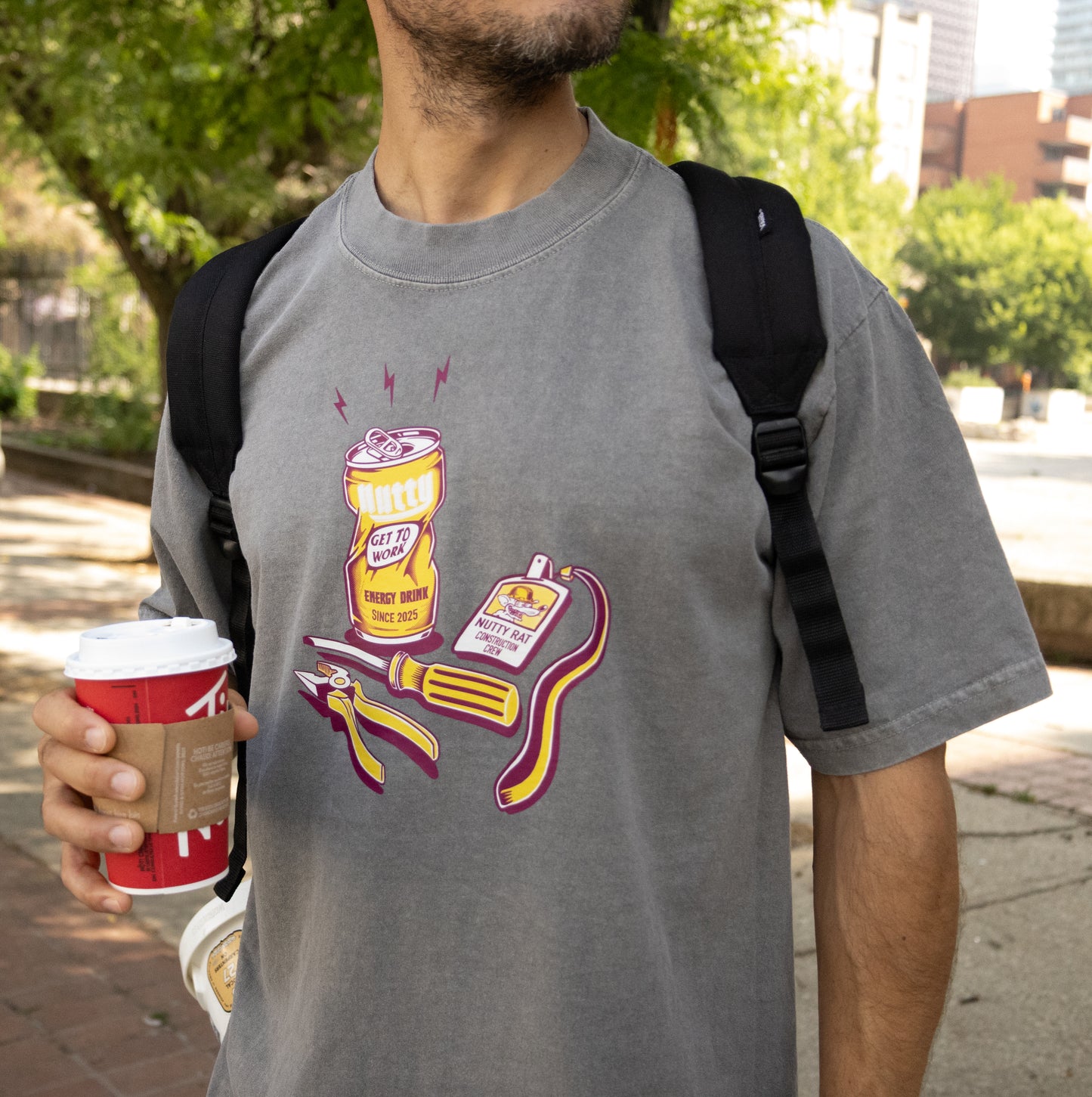 Nutty Energy Drink Cement T-Shirt