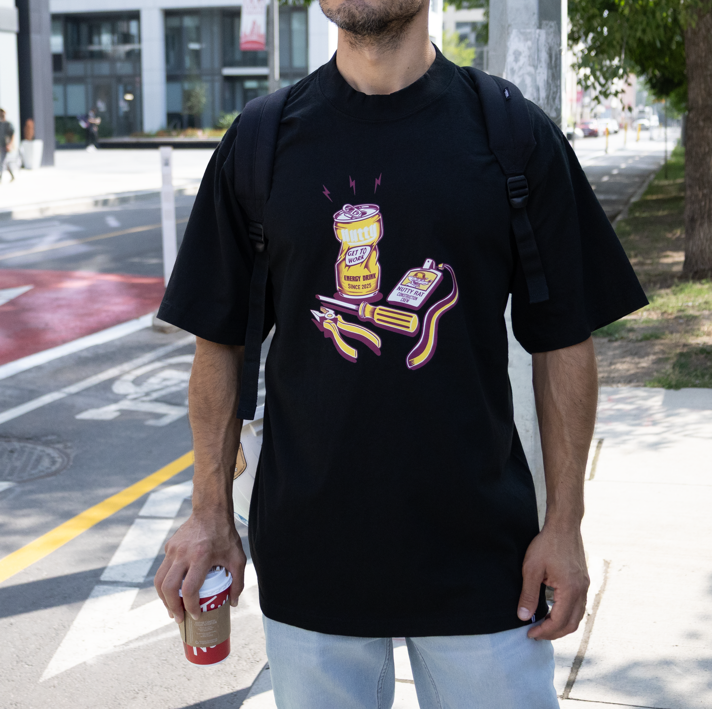 Nutty Energy Drink Black T-Shirt