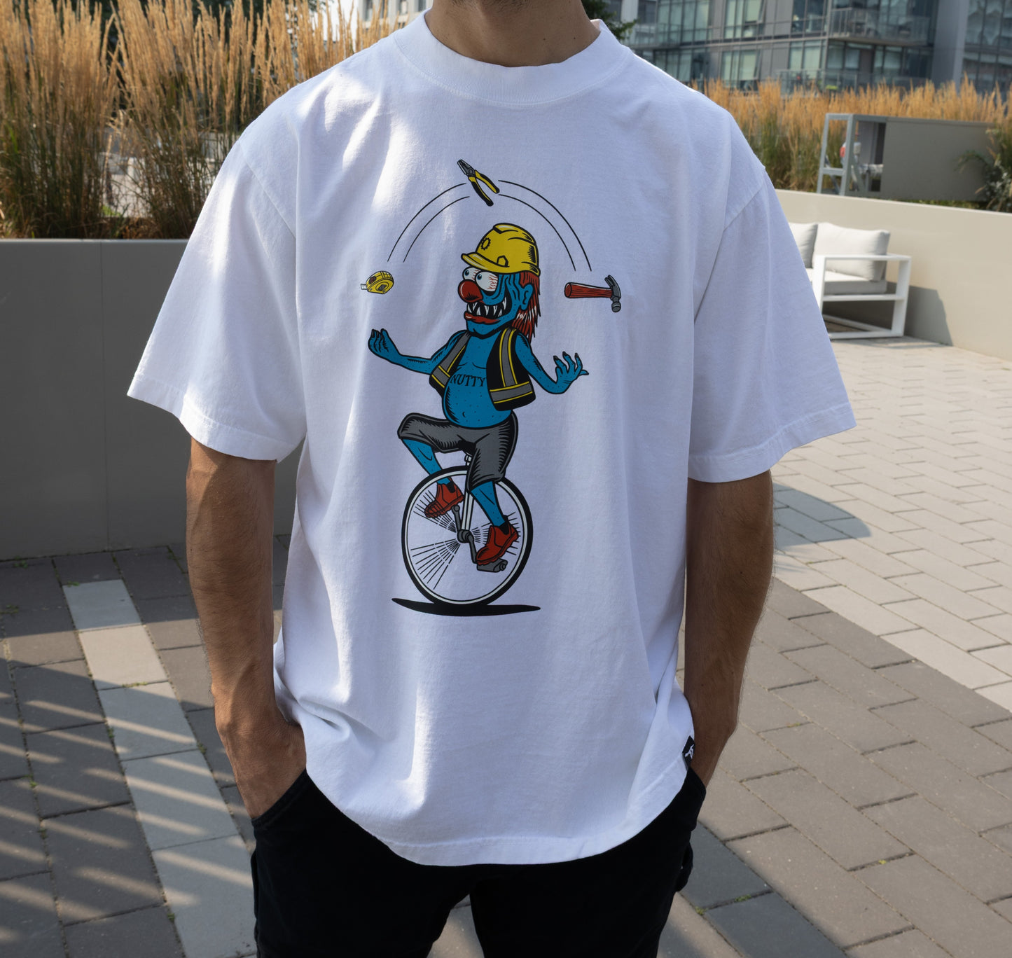 Tools Juggling White T-Shirt
