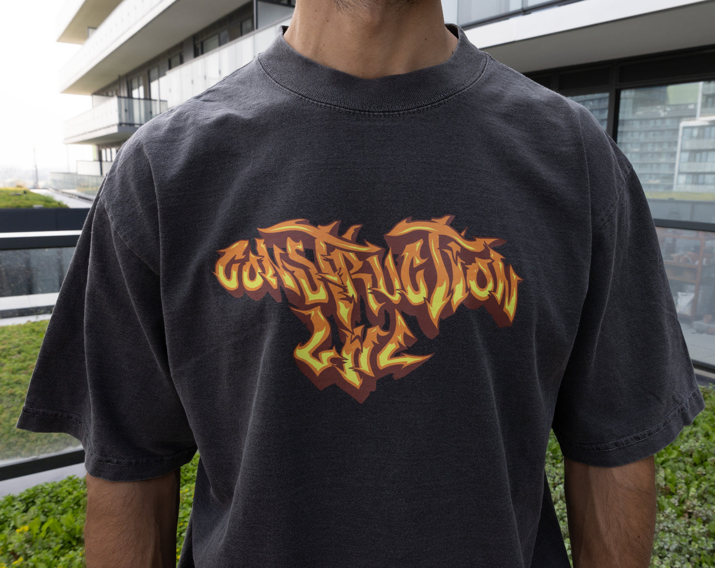 Construction Life Shadow Black T-Shirt