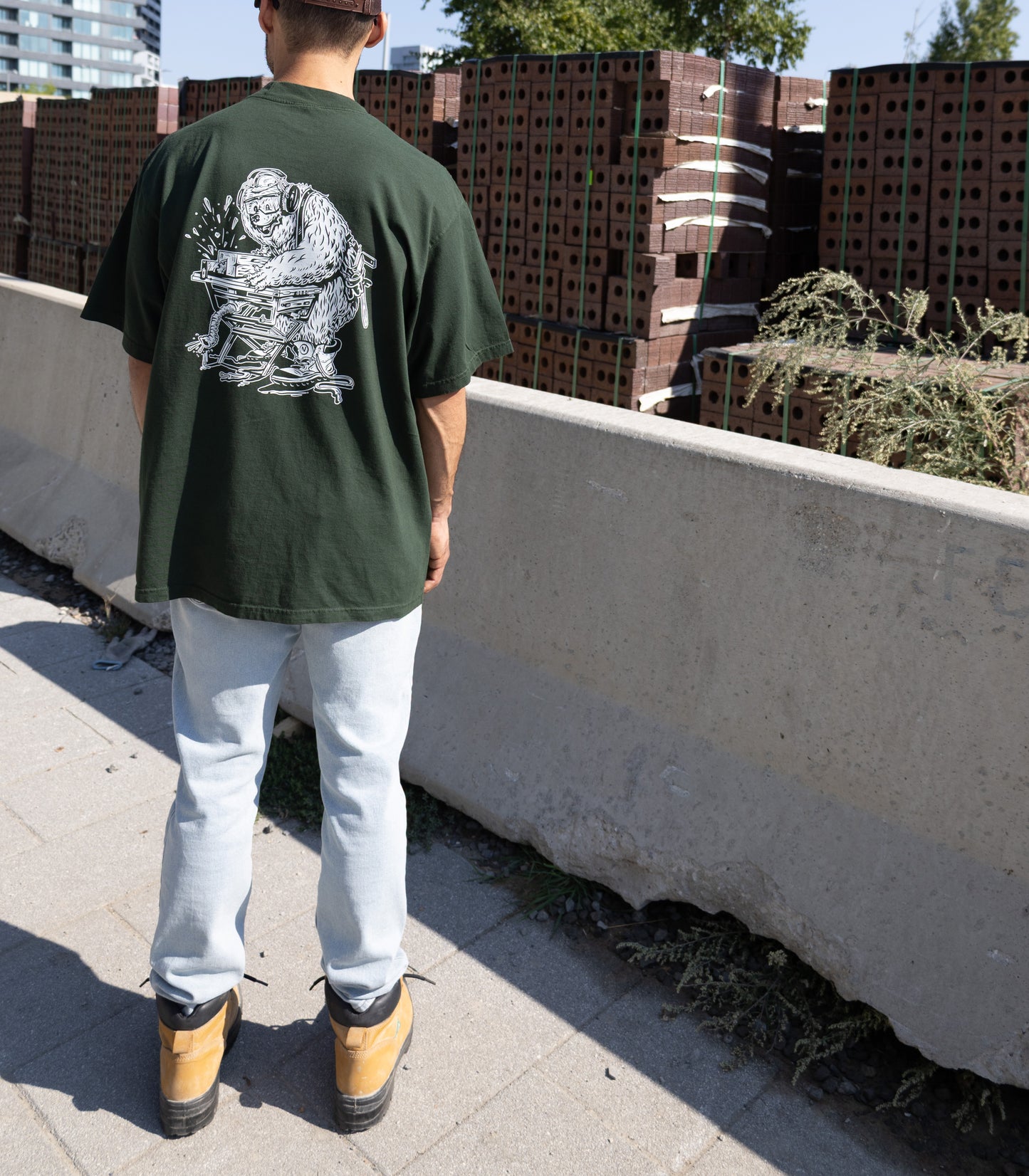 Carpenter Bear Moss T-Shirt
