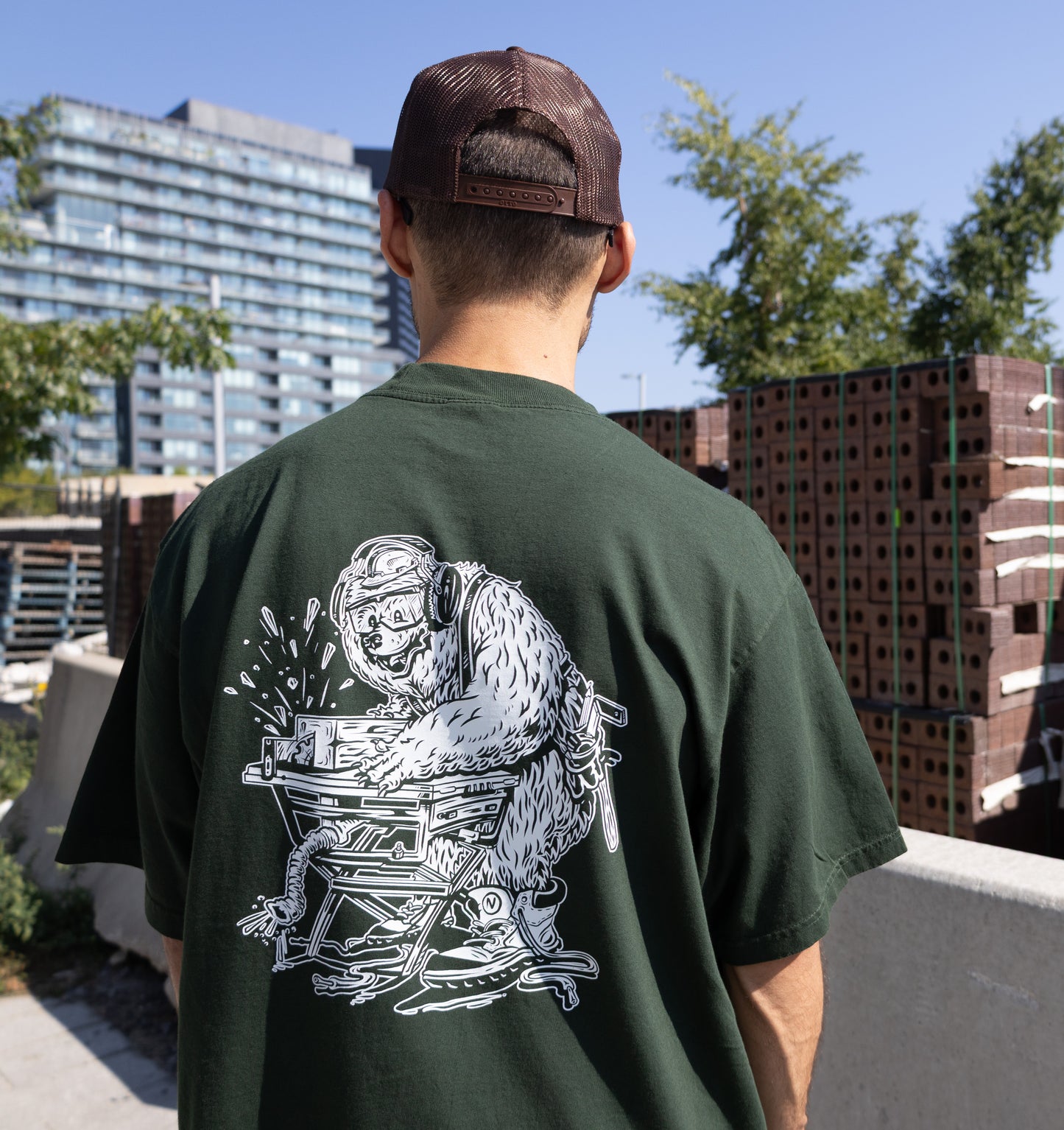 Carpenter Bear Moss T-Shirt