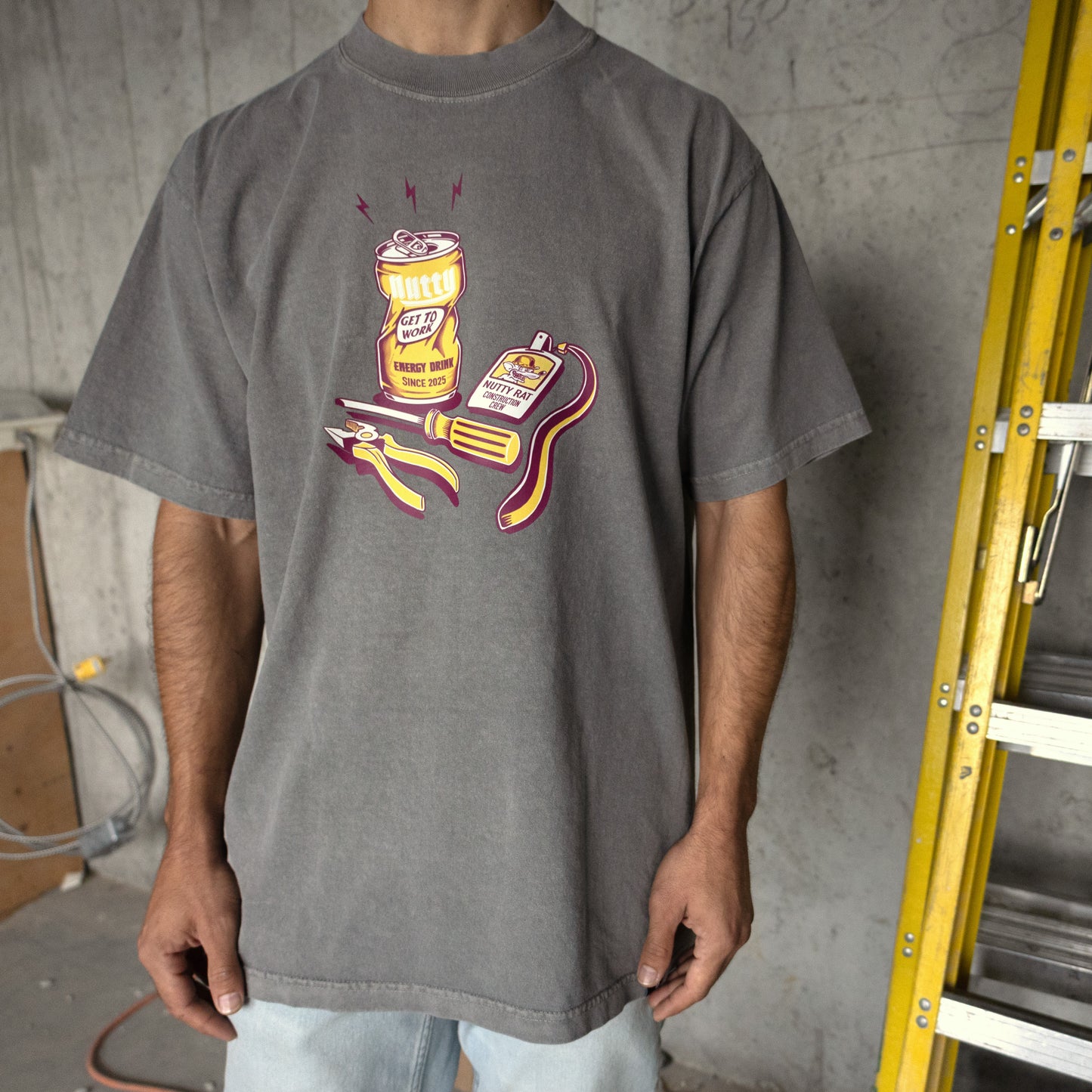 Nutty Energy Drink Cement T-Shirt