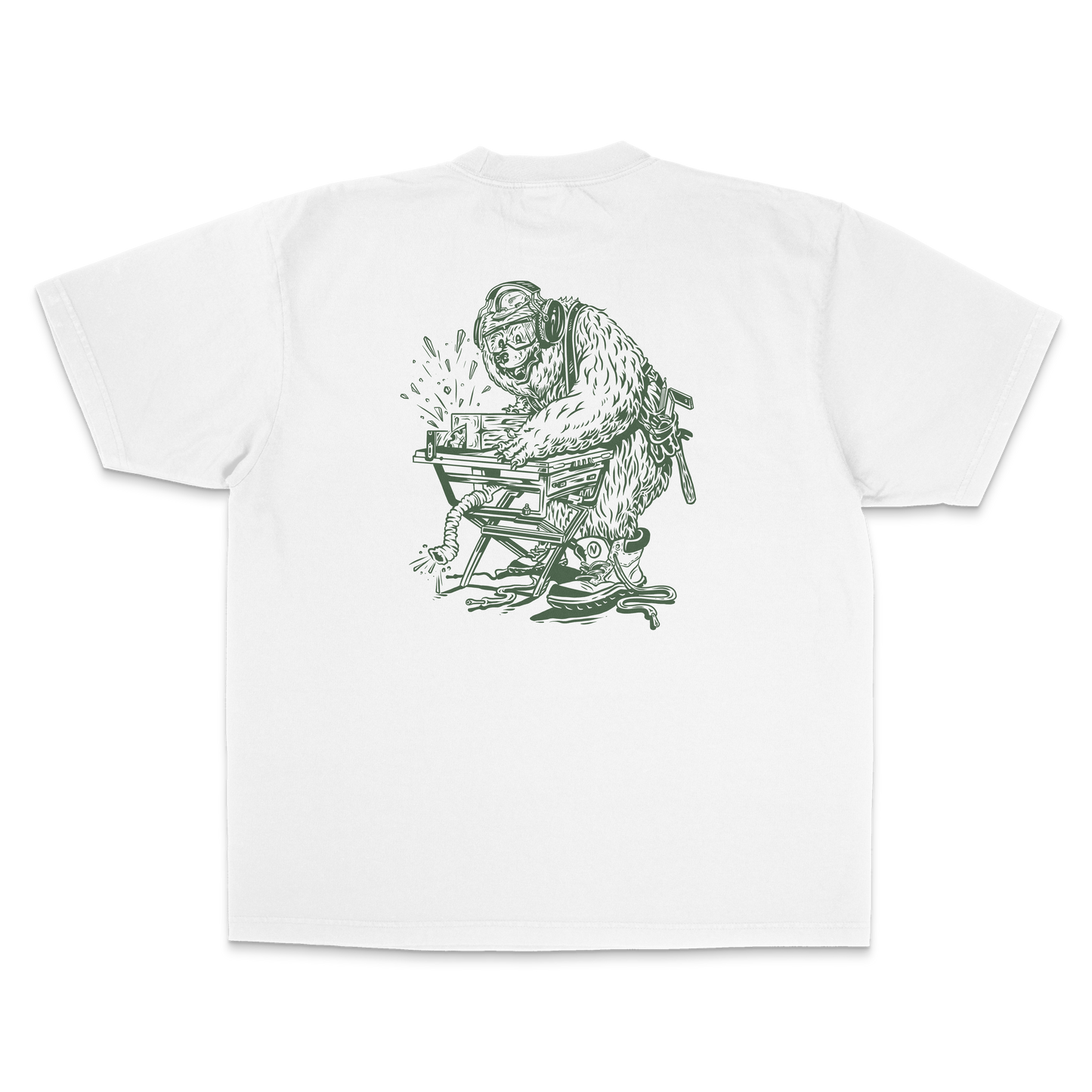 Carpenter Bear White T-Shirt