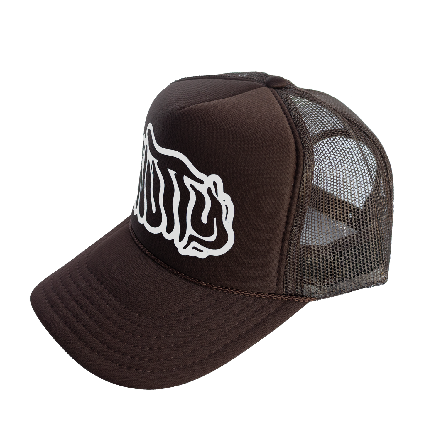 Nutty Brown Foam Trucker Hat with Reflective Logo