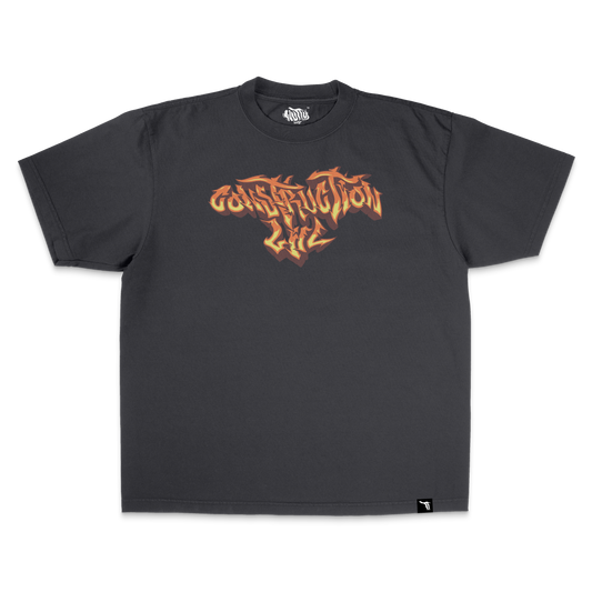 Construction Life Graffiti Shadow Black T-Shirt