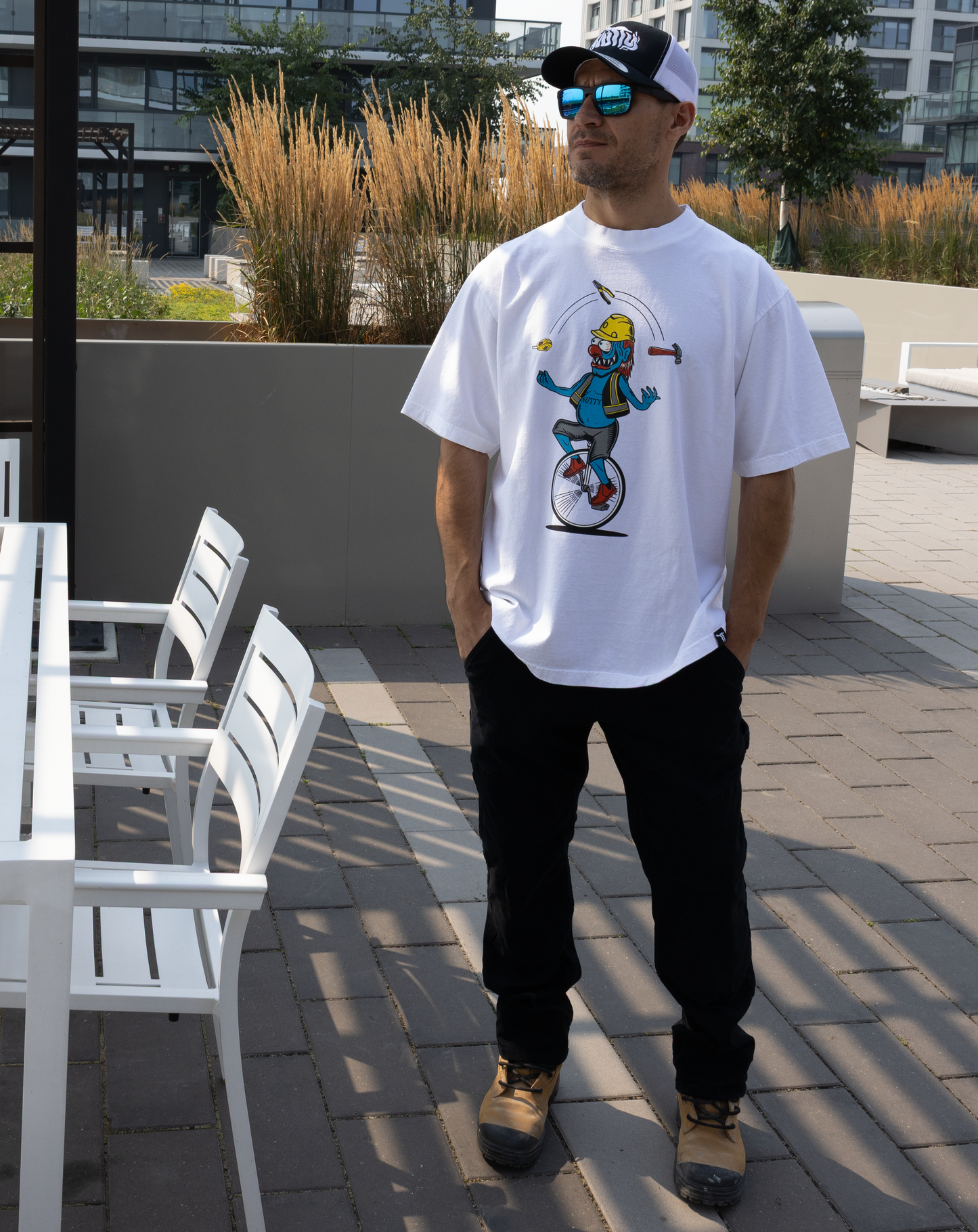 Tools Juggling White T-Shirt