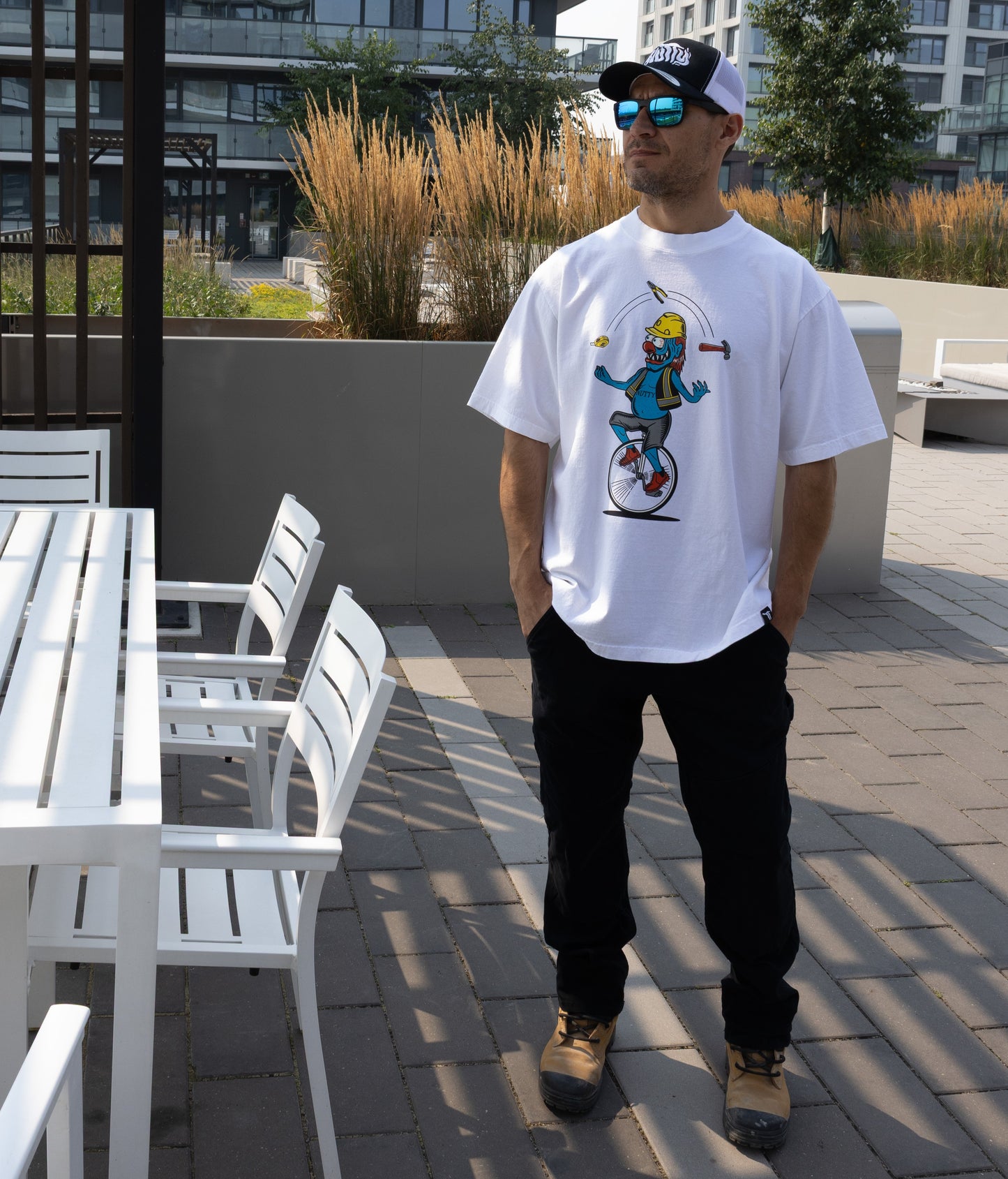 Tools Juggling White T-Shirt