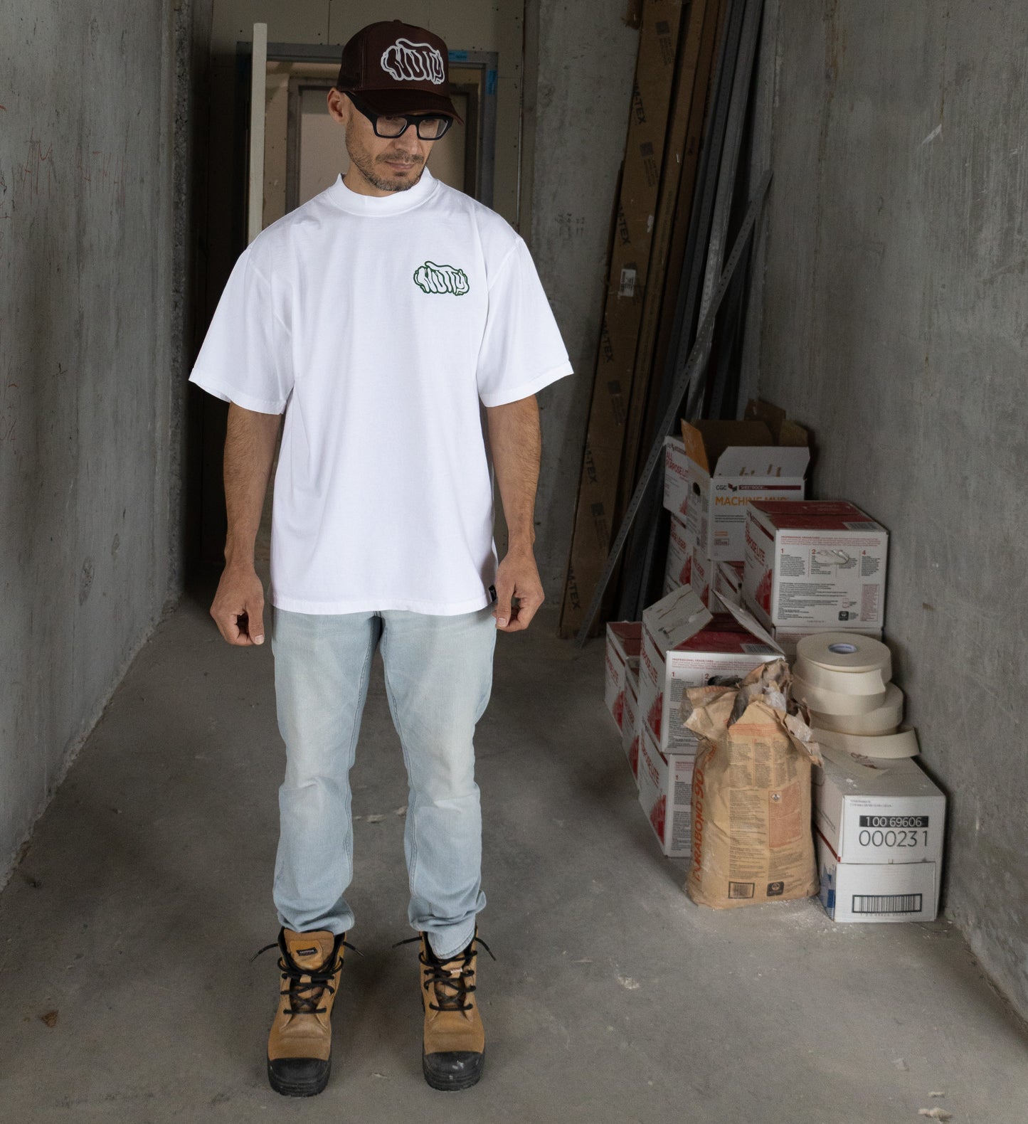 Carpenter Bear White T-Shirt