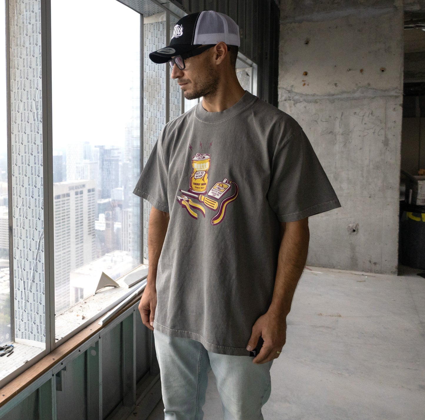 Nutty Energy Drink Cement T-Shirt