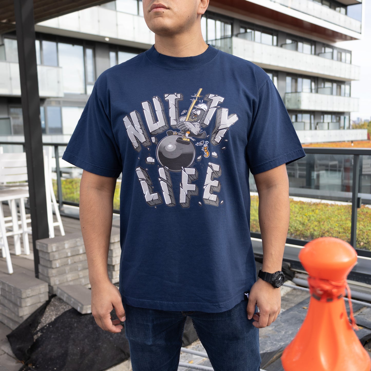 Nutty Wrecking Ball Navy T-Shirt