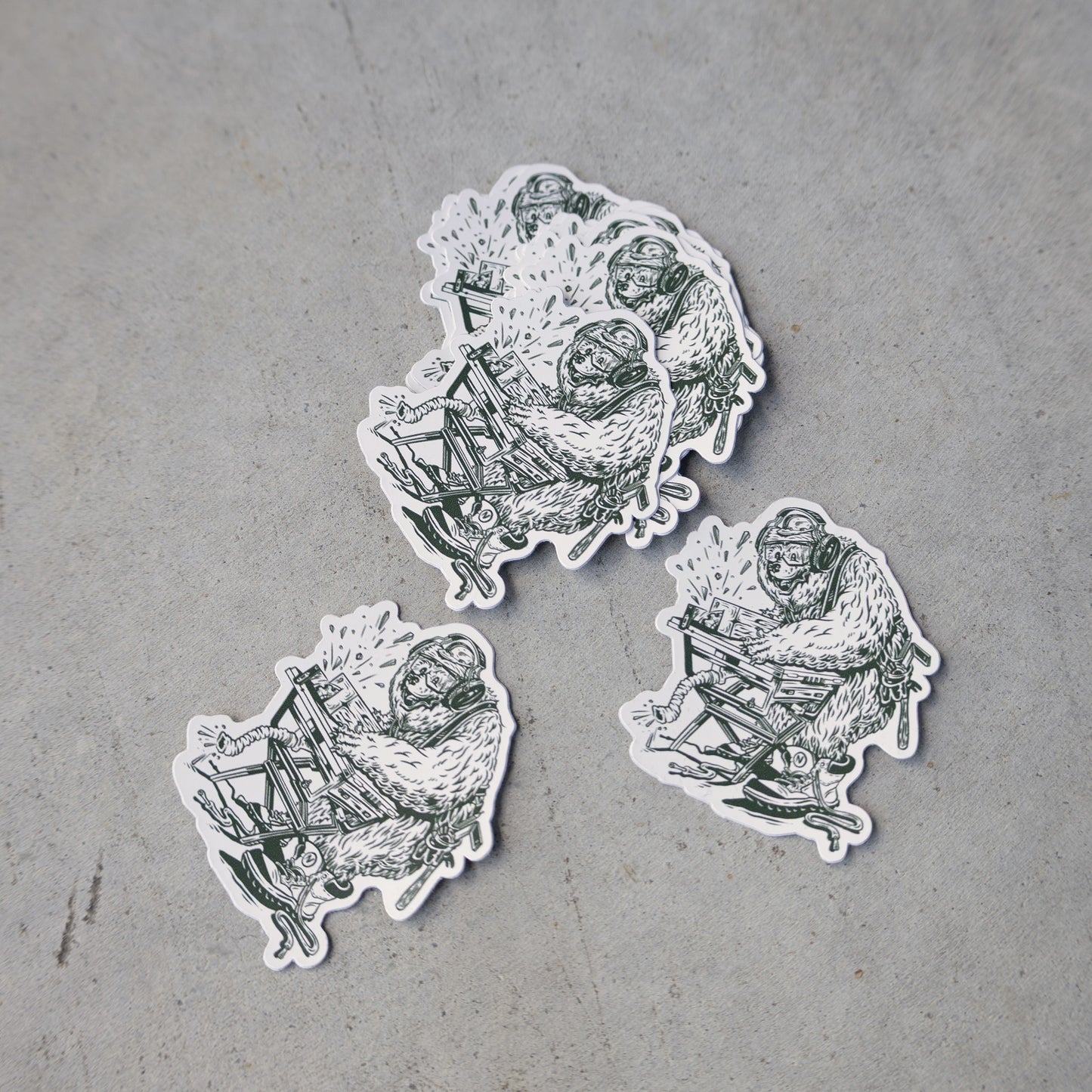 Carpenter Bear Moss Heavyweight T-Shirt