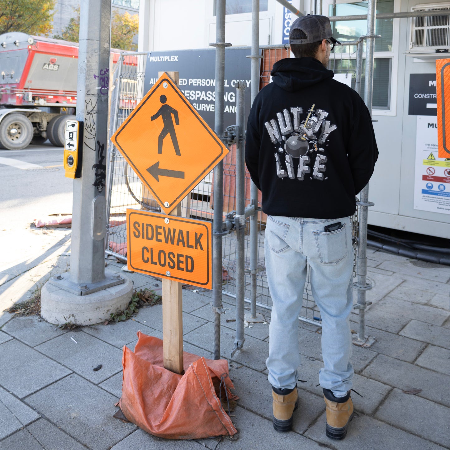 Nutty Wrecking Ball Black Midweight Pullover Hoodie