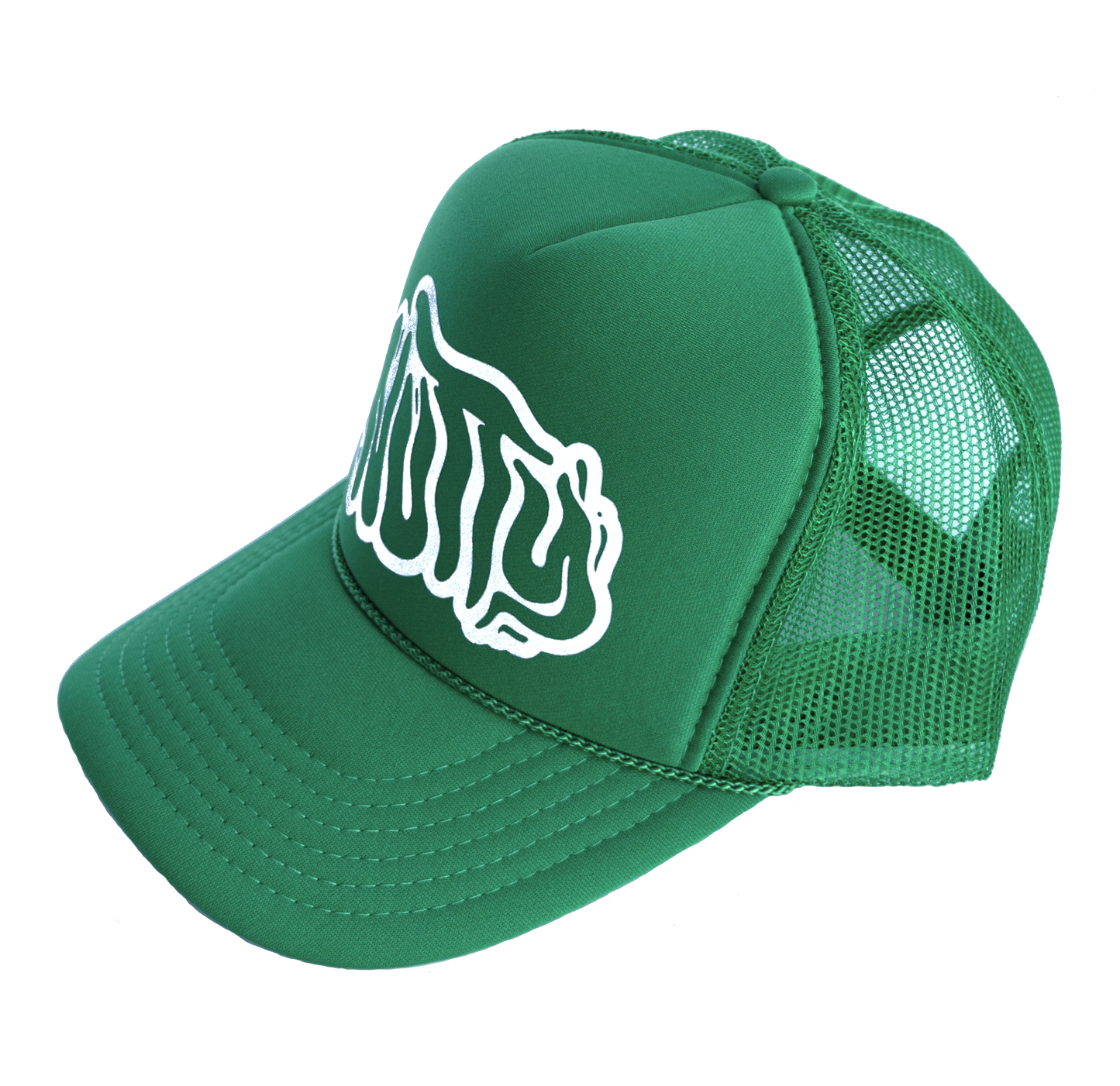 Nutty Light Green Foam Trucker Hat with Reflective Logo