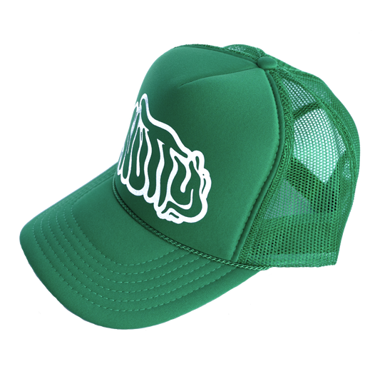 Nutty Light Green Foam Trucker Hat with Reflective Logo
