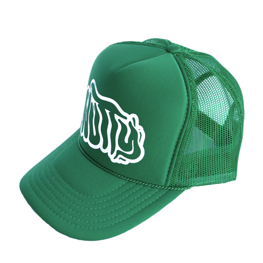 Nutty Light Green Foam Trucker Hat with Reflective Logo