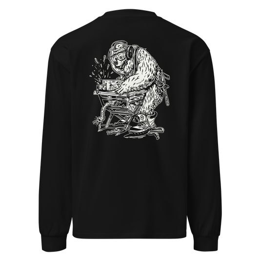 Carpenter Bear Black Long Sleeve T-Shirt